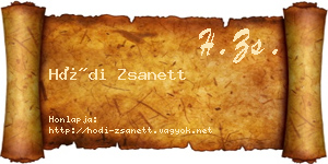 Hódi Zsanett névjegykártya
