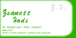 zsanett hodi business card